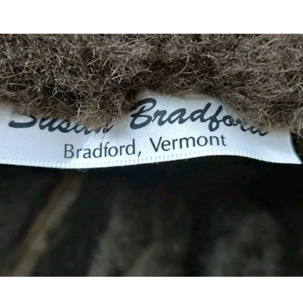 Susan Bradford Brown Suede Cossack Hat Fur Lined Winter Snow Cap Vermont USA O/S